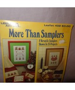 More than Samplers Cross Stitch Leaflet 402 Leisure Arts 1985 Welcome Ch... - £8.68 GBP