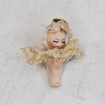 Vintage Kewpie Doll Baby Miniature Figurine Lace Doily Skirt Hat Outfit - £19.97 GBP