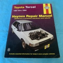 Toyota Tercel Haynes Repair Manual (1987 thru 1994) #92085 - £10.08 GBP
