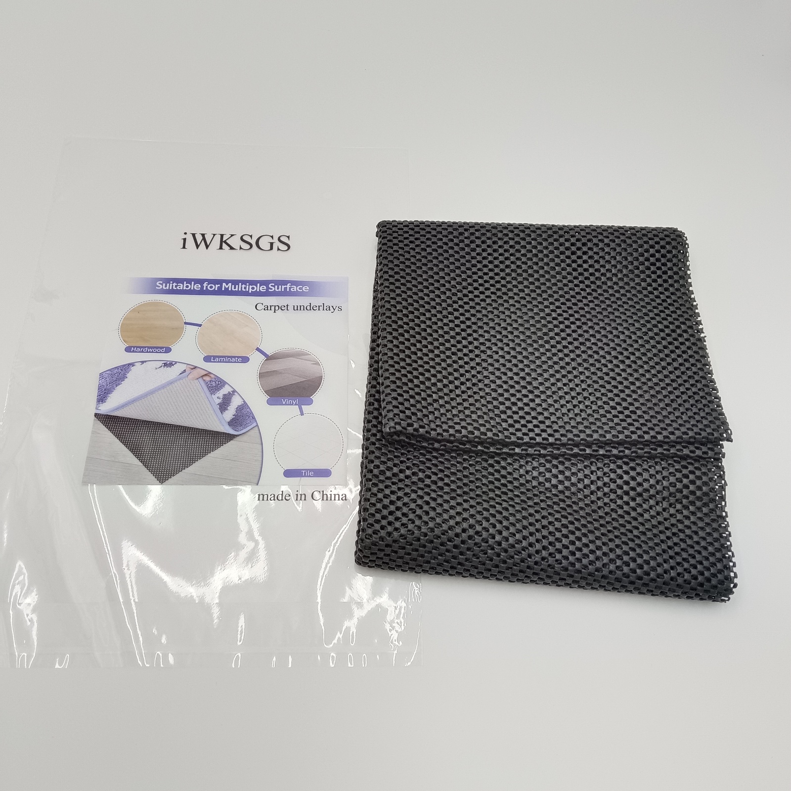 iWKSGS Carpet underlays Soft, flexible, wear-resistant carpet mat, black - $10.99