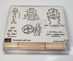 Stampin Up! Rubber Stamps &quot;Furnished with Love&quot; 2004 Set of 6  - $14.56