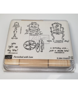 Stampin Up! Rubber Stamps &quot;Furnished with Love&quot; 2004 Set of 6  - $19.96 CAD