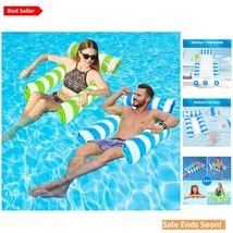 Versatile Inflatable Floating Hammock - Durable &amp; Portable for Pools &amp; B... - $40.54