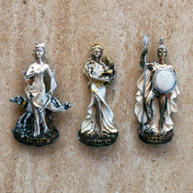 Freezer Magnet Lot of 3 Gods Artemis Fortune Ares 3D Souvenir Figurine N... - $22.49