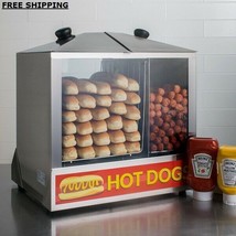 Hot Dog Steamer Commercial 200 Hotdog Cooker Bun Warmer Concession Vendi... - $389.99