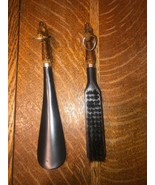 Vintage Men&#39;s Grooming Jacket Brush &amp; Shoehorn With Horsehead-8&quot; Long - $13.51 CAD