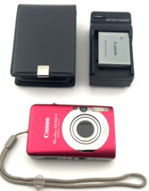 Canon PowerShot ELPH SD1200 IS 10MP Digital Camera PINK 3x Zoom TESTED - $257.75