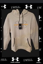 Mens Under Armour  Hoodie Sweatshirt Large Cream &amp; Gold W/Front Pocket Rt $79.99 - £44.67 GBP