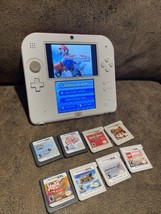 Nintendo 2DS FTR-001 Red White, Stylus, SD Card No Charger, 9 Games + do... - $287.09