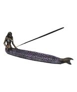 Purple Hues Ocean Mermaid Ariel Sitting With Tail Out Basin Catch Incens... - $32.04 CAD