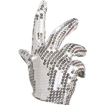 Rubie&#39;s - Michael Jackson Sequin Glove - Adult Costume Accessory - Silver - £7.89 GBP