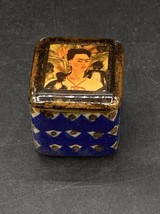 Frida Kahlo With Monkeys Mini Ceramic Trinket Ring Box Mexican Pottery - $575.27 MXN