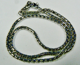High Quality Silver Tone Round link chain Necklace 16.5&quot;L 3 mm wide - £15.59 GBP