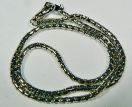 High Quality Silver Tone Round link chain Necklace 16.5"L 3 mm wide - £15.92 GBP