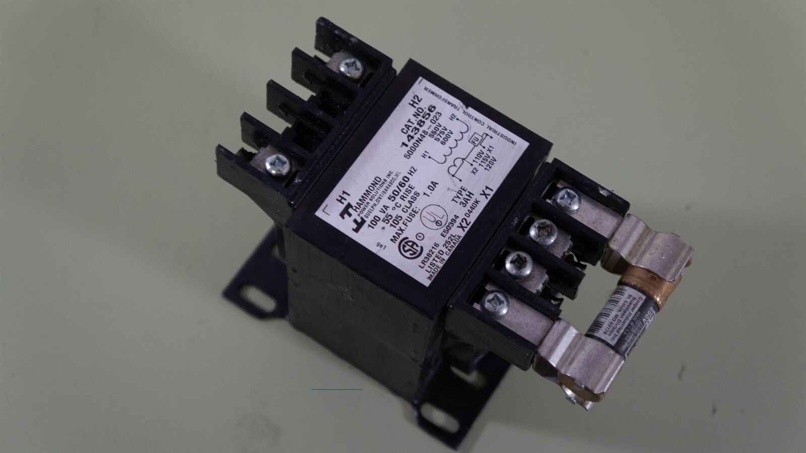 Hammond 143856 Industrial Control Transformer , 100VA , Fuse 1.0A , 550/... - $68.57