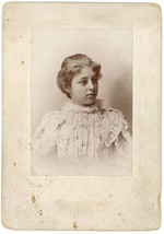 Circa 1880&#39;S Cabinet Card Beautiful Young Girl Wn Manchester Factoryville Pa - £7.46 GBP