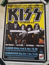 KISS ALIVE/WORLDWIDE 96-97 SCANDINAVIUN COLOR ORIGINAL POSTER 23 1/2 X 3... - $37.04