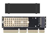 Nvme Adapter With Heat Sink Fo M.2 Nvme (M-Key) Ssd To Pcie 3.0 X16 Expa... - $19.99