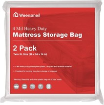 Weensmeil Mattress Bag For Moving And Storage, 4 Mil Heavy Duty, 54 X 96 Inch. - £28.21 GBP