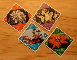 Stamp-Anguilla Scott 367-70 Poinsettia Flowers 1979 Issue - $2.16