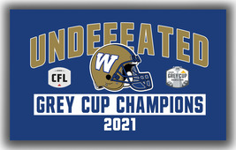 Winnipeg Blue Bombers Football Undefeated Flag 90x150cm3x5ft 2021 Best Banner - $14.55