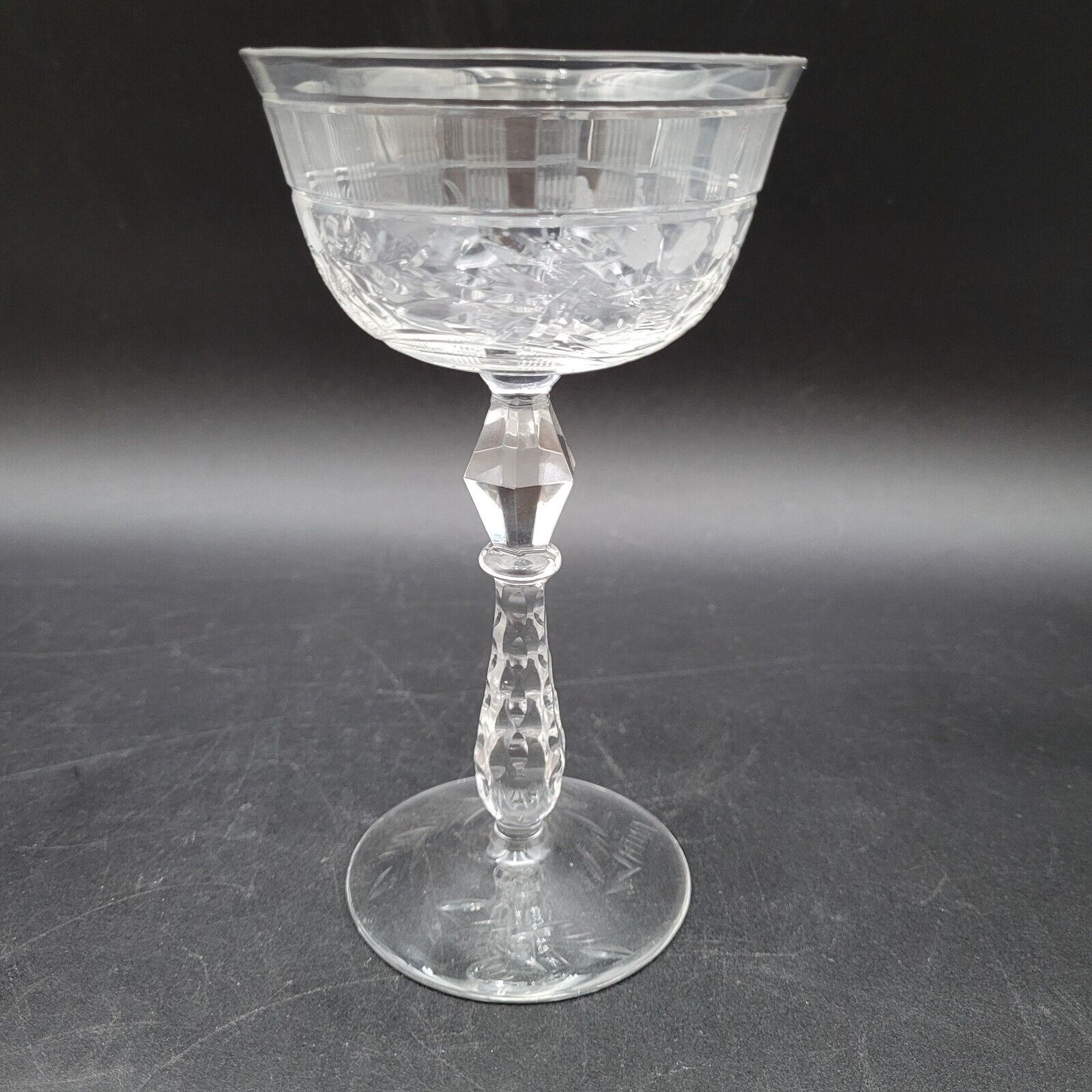 Vintage Libbey Rock Sharpe Buckingham 1008 Stem 6.5” Champagne Sherbet(s... - $13.85