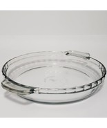 VTG Anchor Hocking 9.5” Pie Plate Round Crimped Fluted Deep Dish Clear G... - £9.33 GBP