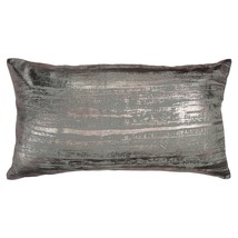 Silver Distressed Brush Stroke Lumbar Pillow - £61.01 GBP