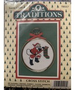 Vintage  Cross Stitch Santa Claus Ornament Pattern Kit T8557 - $10.95 CAD