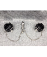 Leather Handcuffs to Anal Plug Kit - $60.00