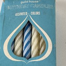 Guild House Birthday Candles Rainbow Twist Box of 12 Unused Vintage Colors - $8.35
