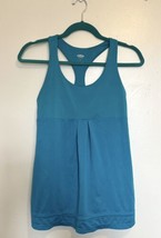 Old Navy Athletic Tank Top Size Small Teal Blue Shelf Bra Empire Waist W... - $11.88
