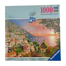 Ravensburger Puzzle Positano Italy Ocean Sunset Cliff Houses 1000 Pc. Se... - $24.14