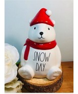 Rae Dunn Christmas Snow Day Polar Bear with Santa Hat  - $22.43