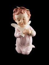 Vintage little girl angel figurine - 7&quot; Praying child - New mom gift - baby girl - £66.60 GBP