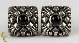 Scott Kay .925 Argent / Onyx Carré Orné Créateur Boutons Manchette - $479.98