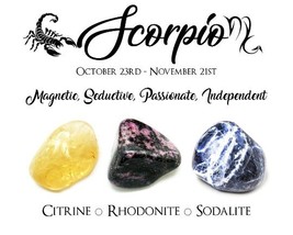 Scorpio Crystals ~ Protect, Enhance And Heal Scorpio Energy - £11.73 GBP