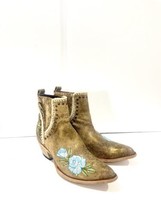Old Gringo Bouquet Toss Crackled Gold Stud  Western Boots Bootie Women Size 10 B - £357.20 GBP