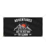 Personalized Vinyl Motivational Quote Banner &quot;Adventures Are the Best Wa... - £41.30 GBP+