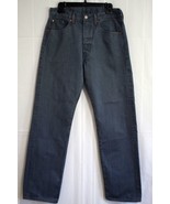 LEVI&#39;S Men&#39;s Slate Blue 501 Button Fly Jeans size 33W 32L - $24.74