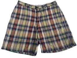Lands End Madras Plaid Shorts Mens Size 34 Cotton Pockets Chino Casual Classic  - £9.08 GBP