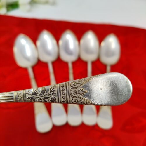6 Tsp Rogers Bros Lorne Pattern TeaSpoons Silver plate Flatware 6&quot; - $24.98