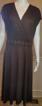 Maggy London Brown Dress with Grommet Detail in Sz 14 - £23.87 GBP