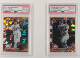 Lot Of 2 PSA 10 2019 Bowman Chrome Draft Orange Sapphire Edition Little, Strumpf - £119.66 GBP