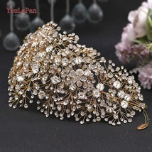 Wholesale Wedding Headband Bridal Crown Jewelry Silver Rhinestone Bridal Hair Ac - £59.72 GBP