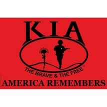 Patriotic KIA America Remembers Flag (2ft x 3ft) - £11.19 GBP