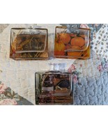 Yankee Candle 3~ Fall Decorative Glass Jars. Empty. 3.5 x 3.5 - $19.79
