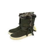 TOMS Vista Faux Fur Lined Forest Green Waterproof Suede/Faux Fur Boot Wo... - $70.13