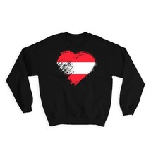 Austrian Heart : Gift Sweatshirt Austria Country Expat Flag Patriotic Flags Nati - $28.95