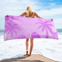 Autumn LeAnn Designs® | Light Lavender Palm Tree Beach Towel - £30.17 GBP